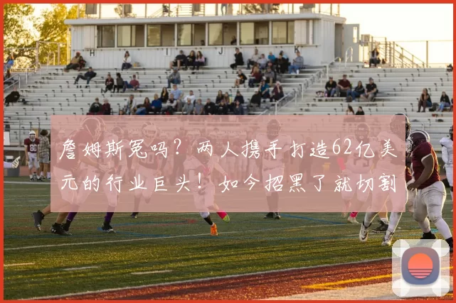 詹姆斯冤吗？两人携手打造62亿美元的行业巨头！如今招黑了就切割